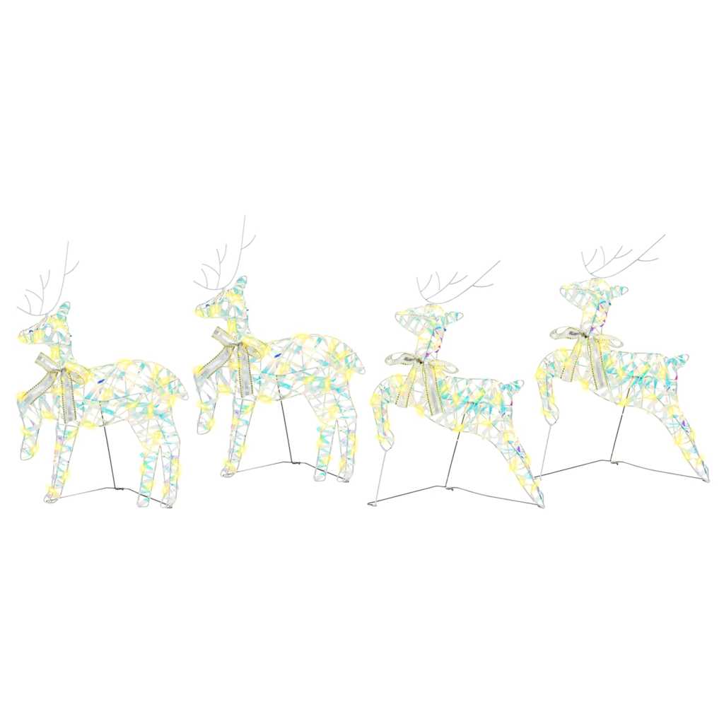 vidaXL LED Rendieren 4 pcs Goud 45 x 19 x 65 cm Stof