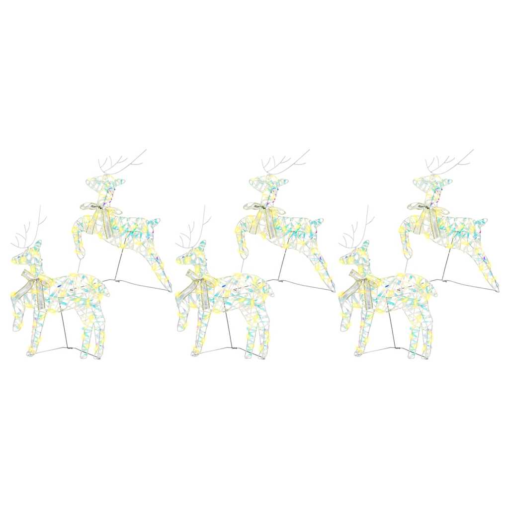 vidaXL LED Rendieren 4 pcs Goud 45 x 19 x 65 cm Stof