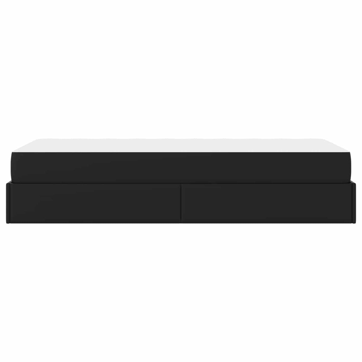 vidaXL Bedframe met matras met matras Zwart 80 x 200 cm Kunstleer
