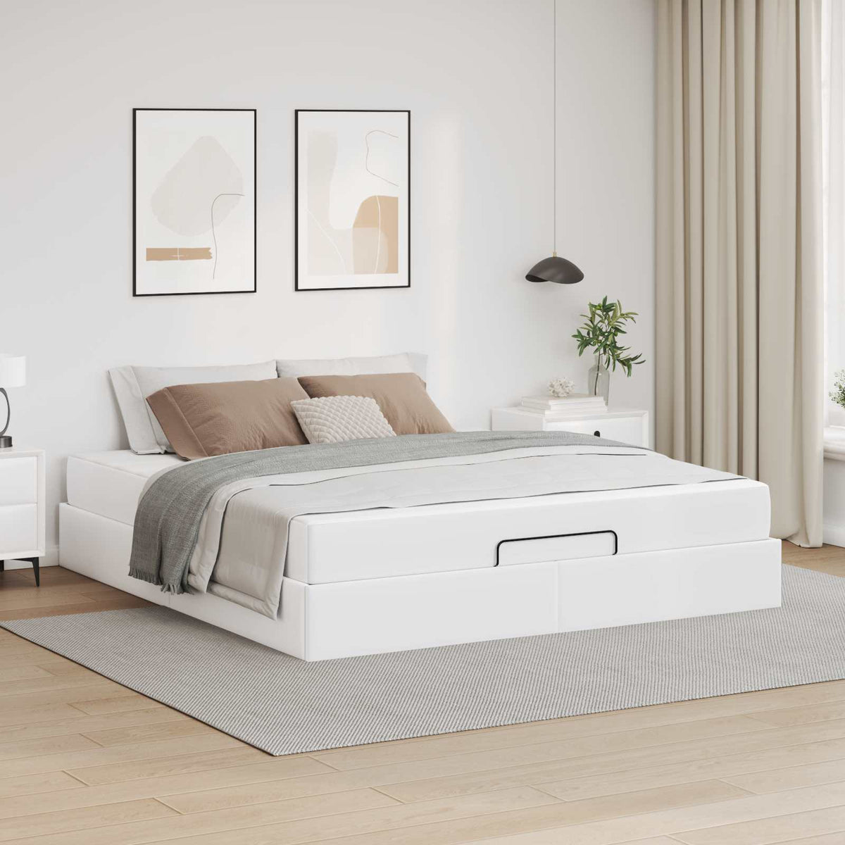 vidaXL Bedframe met matras met matras Zwart 80 x 200 cm Kunstleer