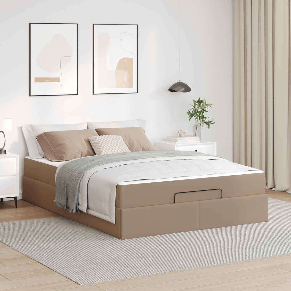 vidaXL Bedframe met matras met matras Zwart 80 x 200 cm Kunstleer