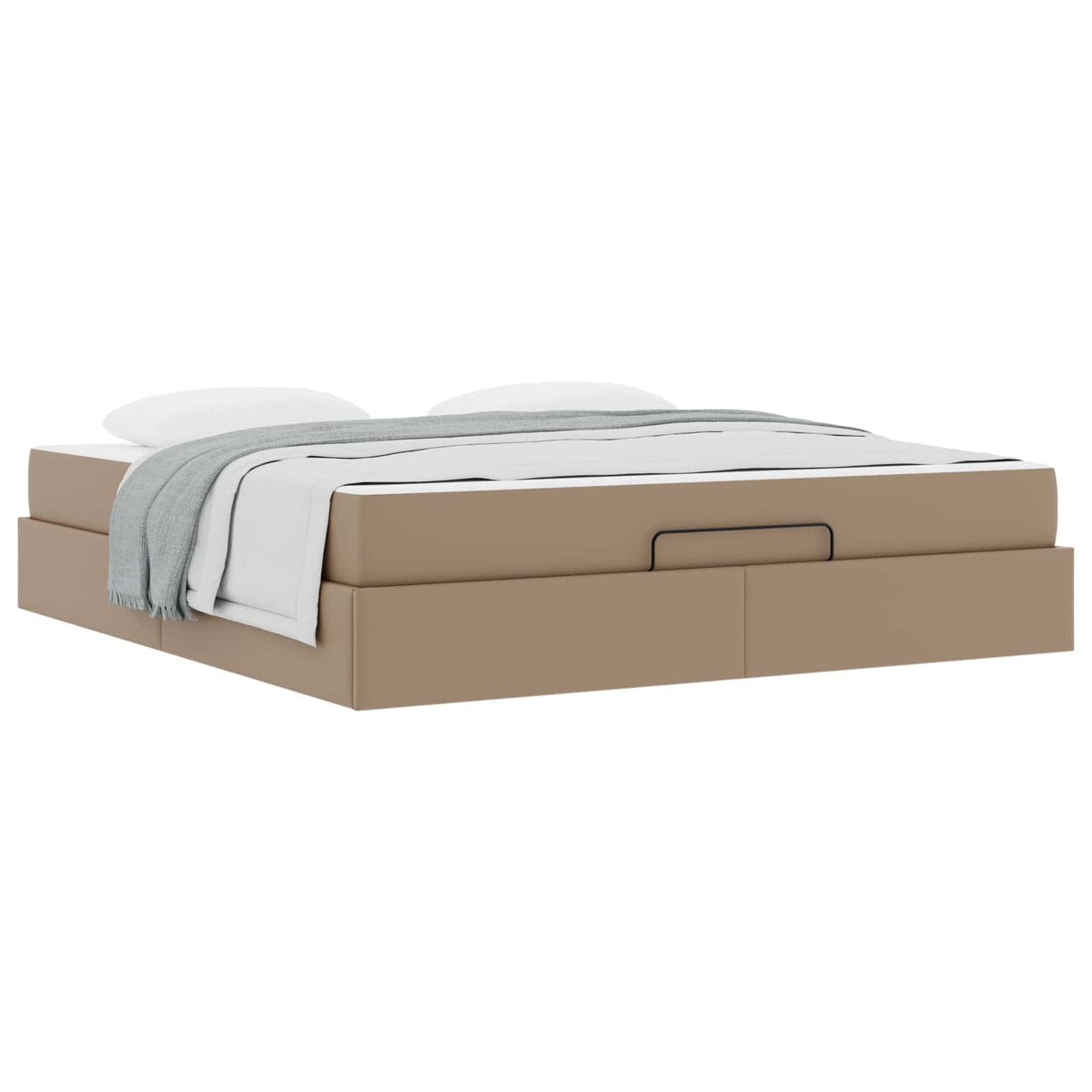 vidaXL Bedframe met matras met matras Zwart 80 x 200 cm Kunstleer