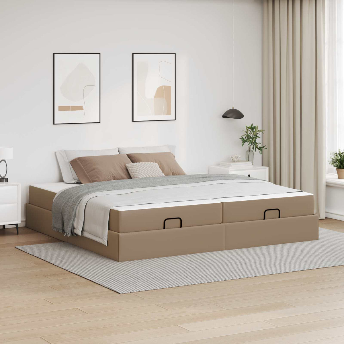 vidaXL Bedframe met matras met matras Zwart 80 x 200 cm Kunstleer