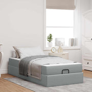 vidaXL Bedframe met matras Lichtgrijs 80 x 200 cm Stof