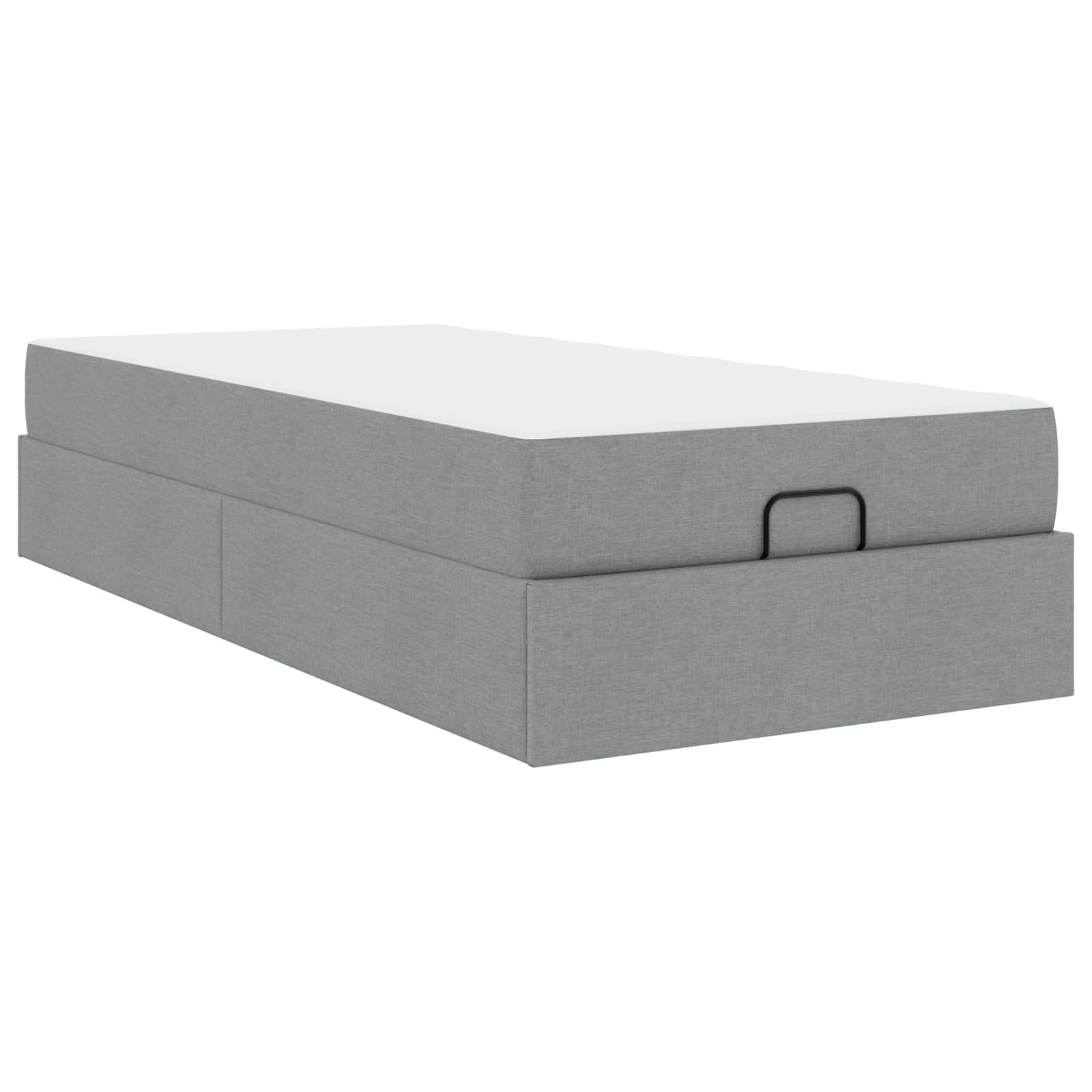 vidaXL Bedframe met matras Lichtgrijs 80 x 200 cm Stof