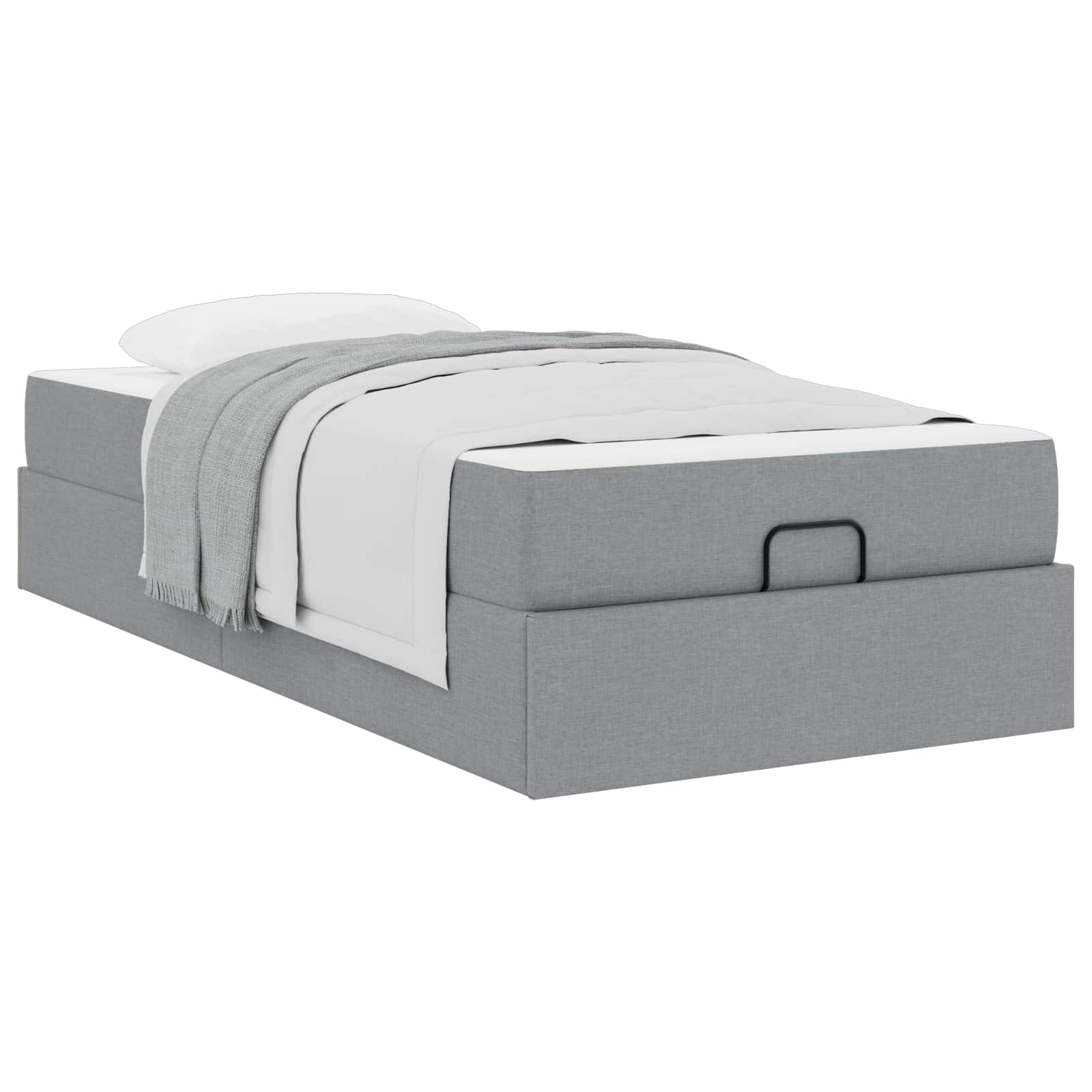vidaXL Bedframe met matras Lichtgrijs 80 x 200 cm Stof