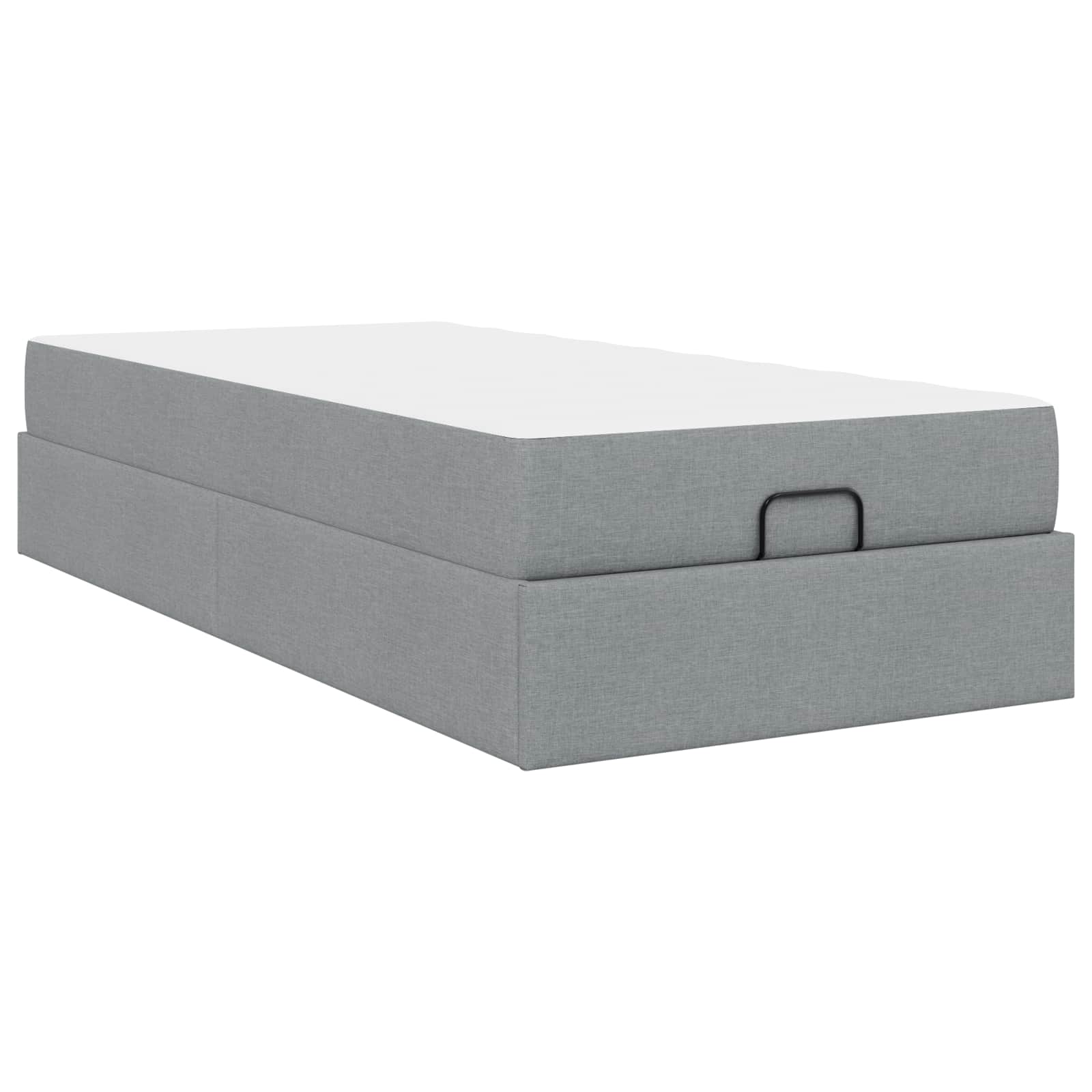 vidaXL Bedframe met matras Lichtgrijs 80 x 200 cm Stof