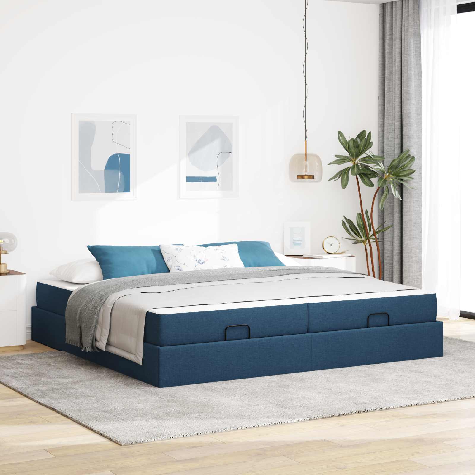 vidaXL Bedframe met matras Lichtgrijs 80 x 200 cm Stof
