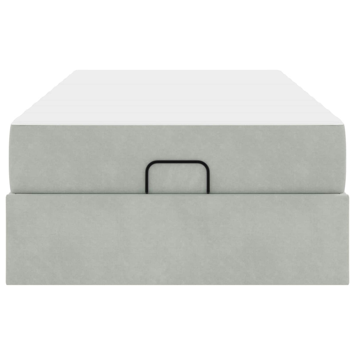 vidaXL Bedframe met matras met opslag Lichtgrijs 80 x 200 cm Fluweel