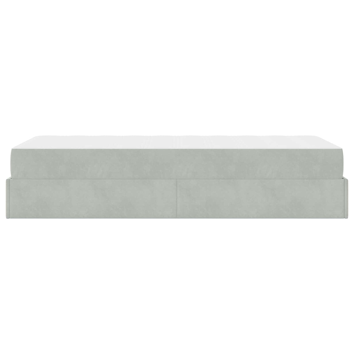 vidaXL Bedframe met matras met opslag Lichtgrijs 80 x 200 cm Fluweel