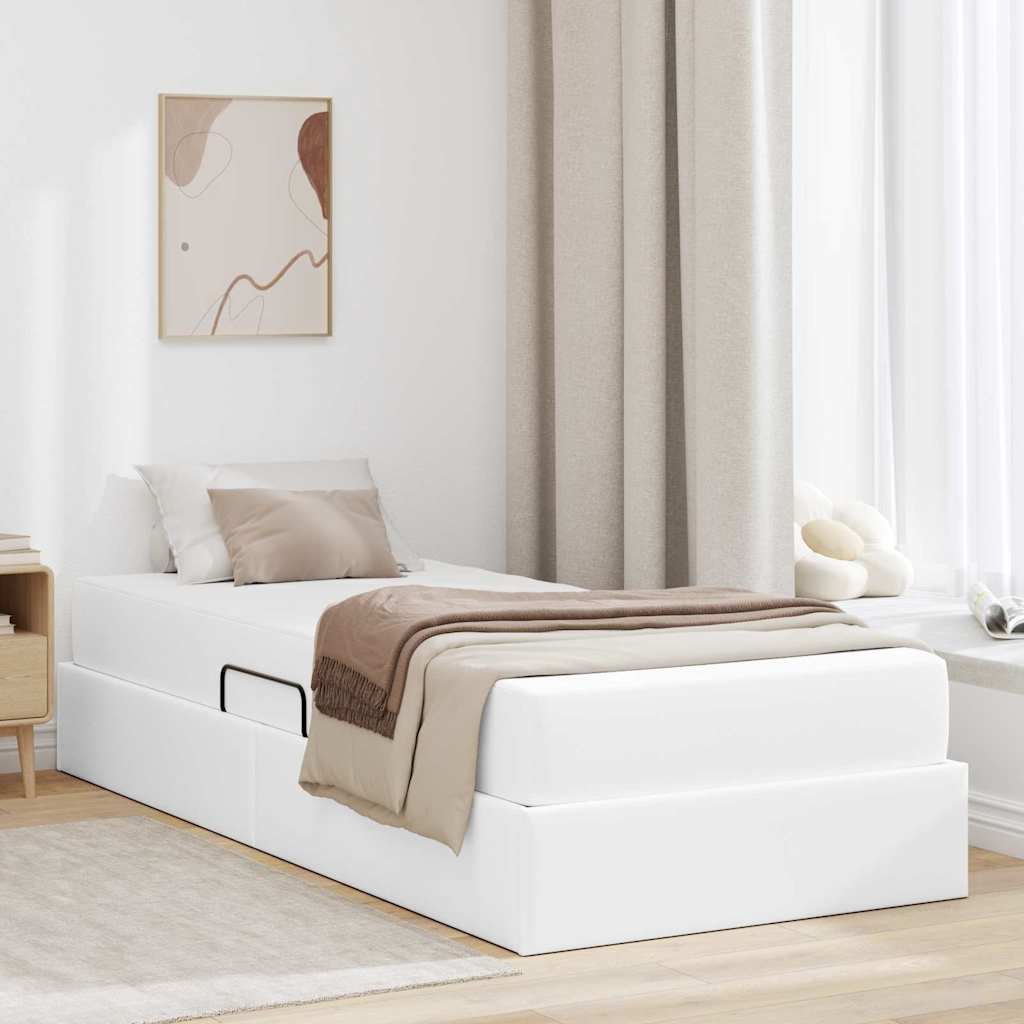 vidaXL Opbergbed met matras met matras Zwart 120 x 190 cm Nep Leer