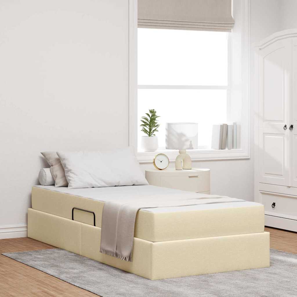 vidaXL Opbergbed met matras Lichtgrijs 120 x 190 cm Polyester
