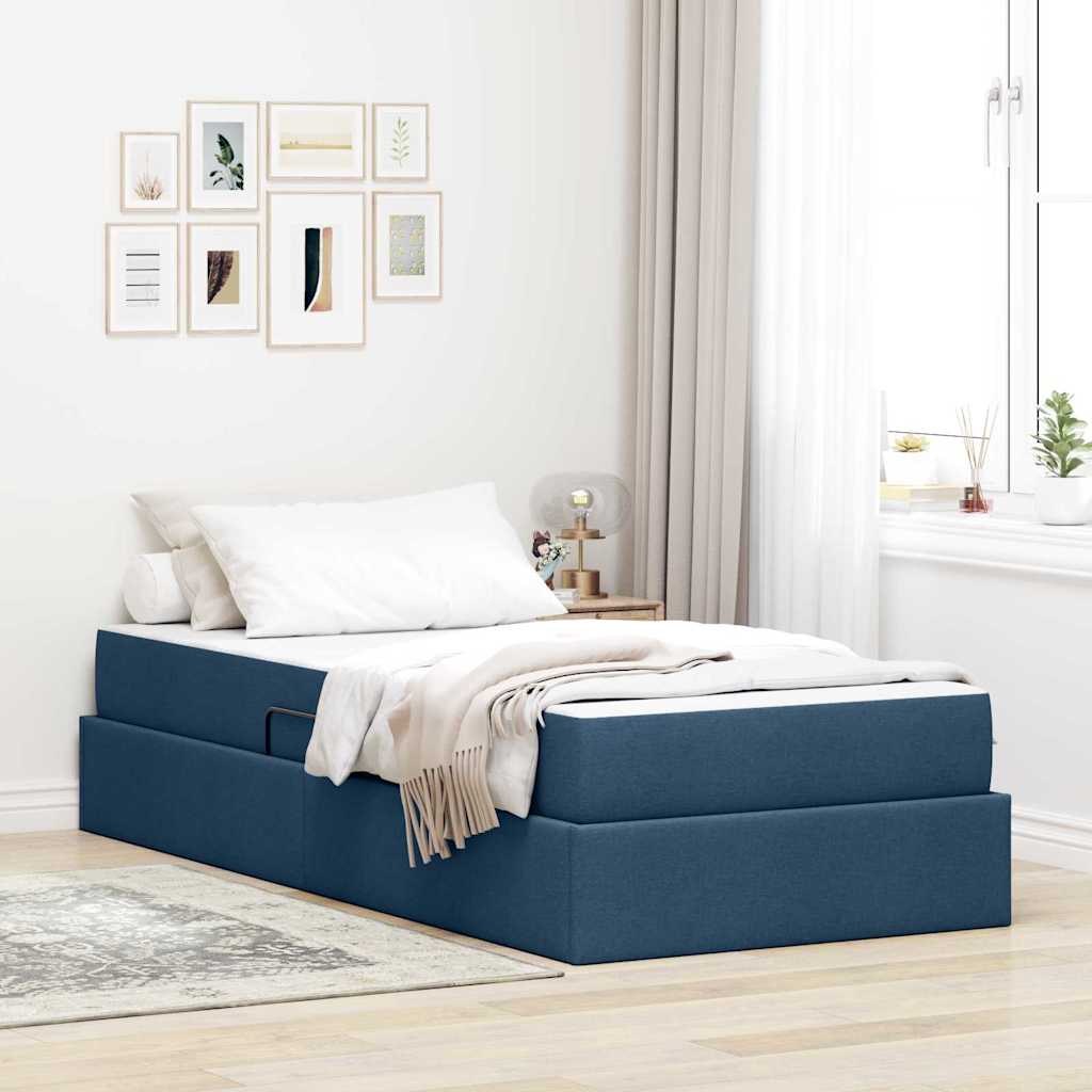 vidaXL Opbergbed met matras Lichtgrijs 120 x 190 cm Polyester