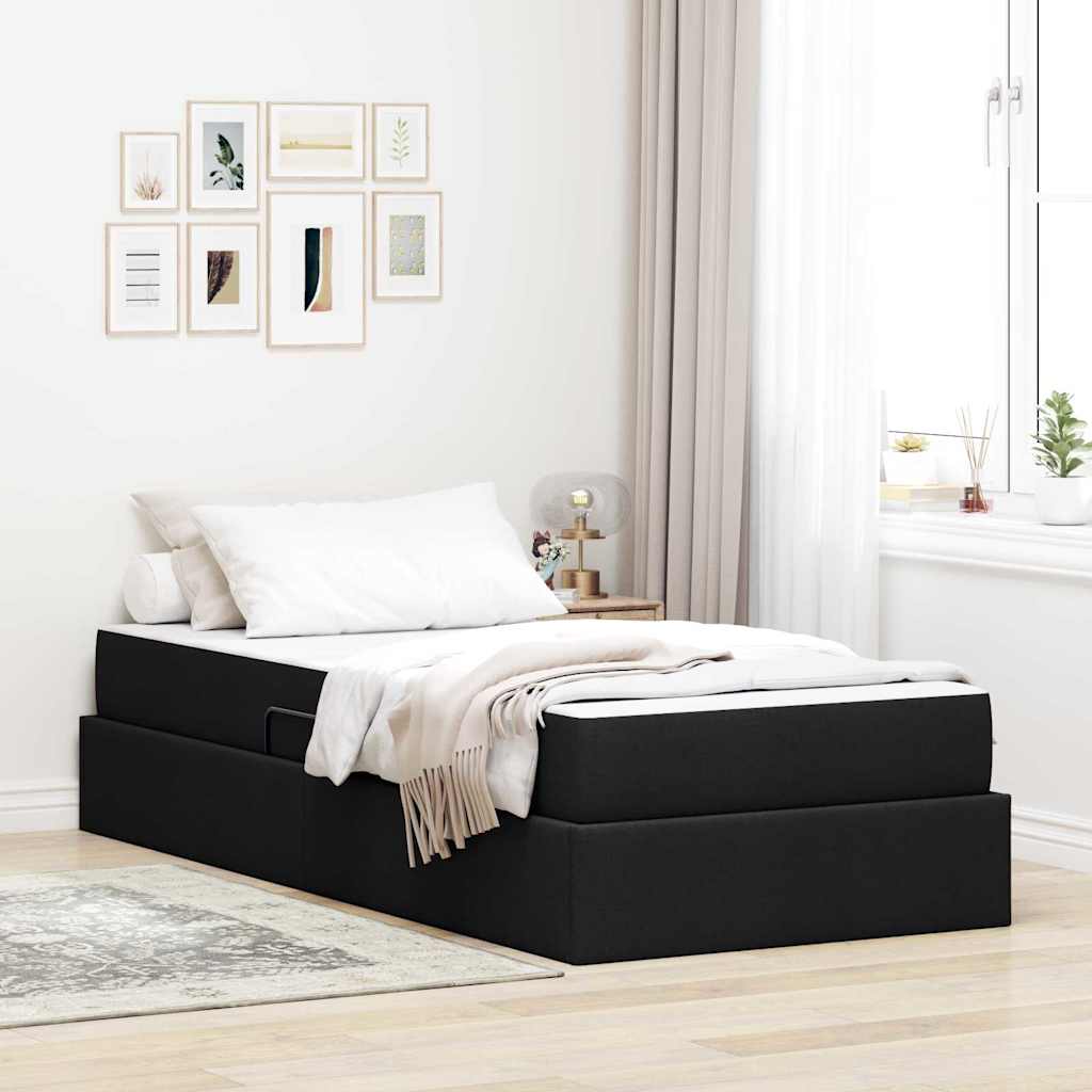 vidaXL Opbergbed met matras Lichtgrijs 120 x 190 cm Polyester