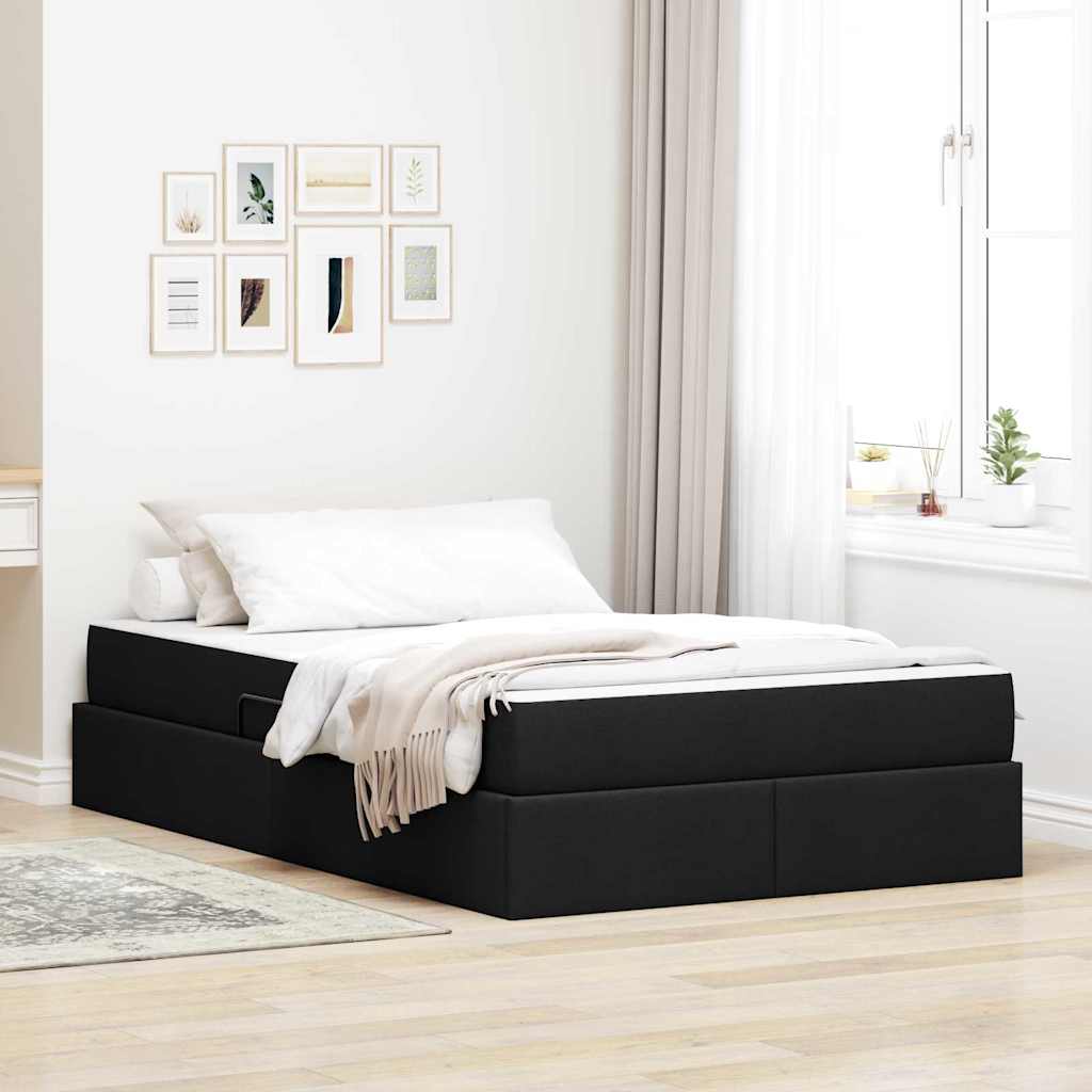 vidaXL Opbergbed met matras Lichtgrijs 120 x 190 cm Polyester