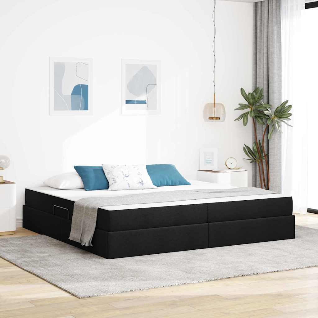 vidaXL Opbergbed met matras Lichtgrijs 120 x 190 cm Polyester