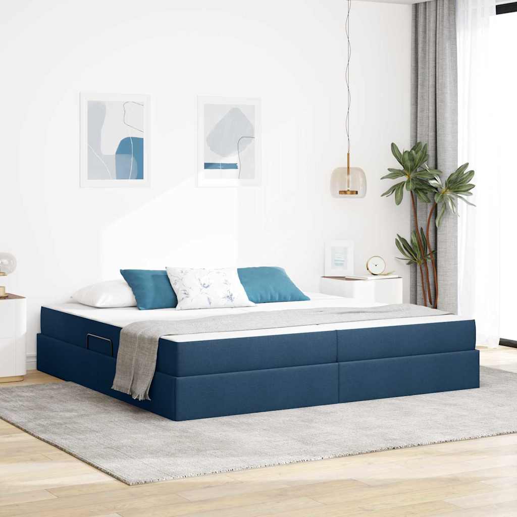 vidaXL Opbergbed met matras Lichtgrijs 120 x 190 cm Polyester