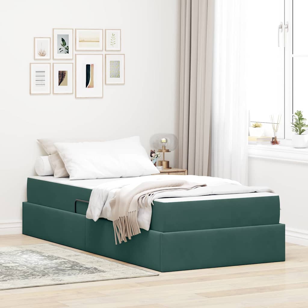 vidaXL Opbergbed met matras met matras Lichtgrijs 120 x 190 cm Fluweel