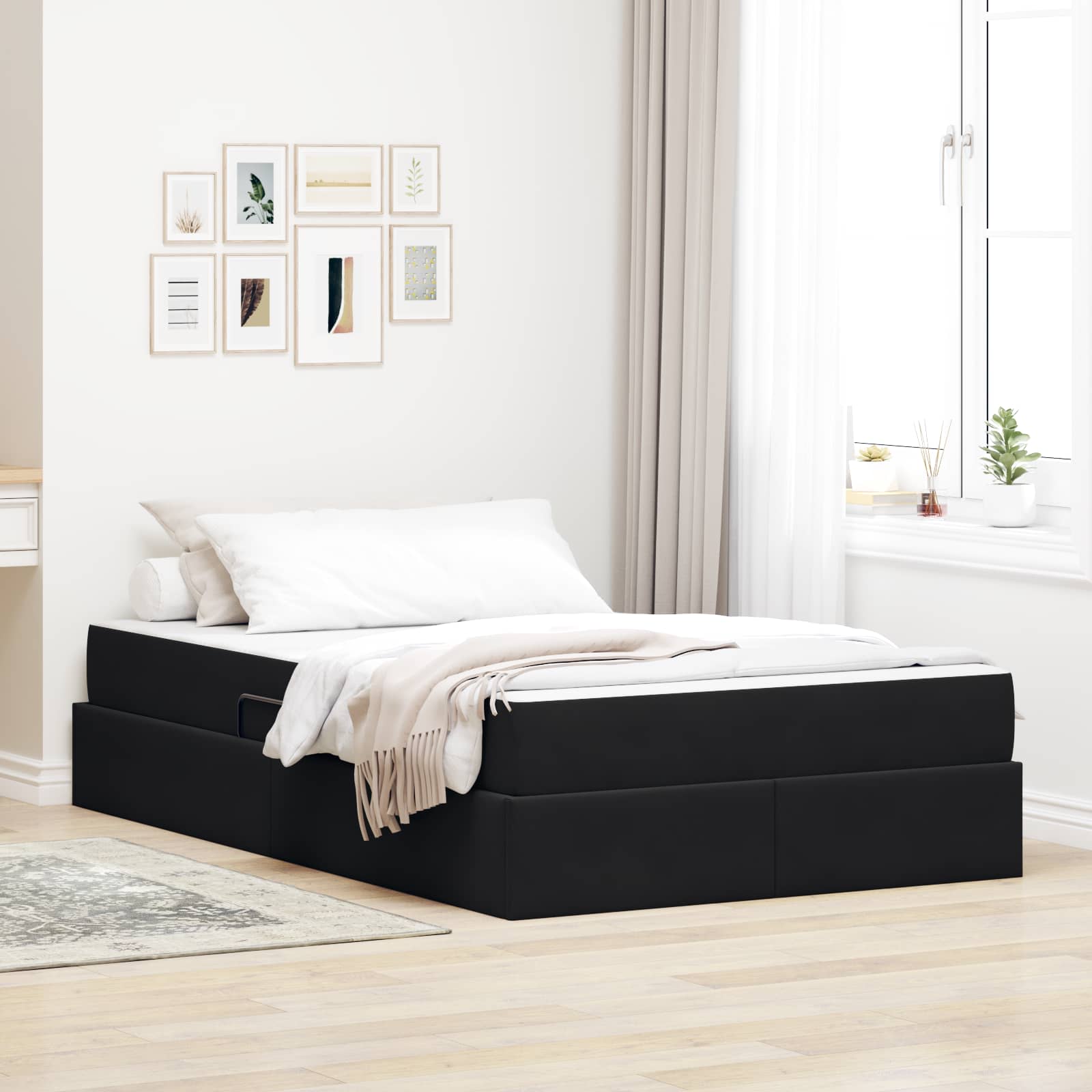 vidaXL Opbergbed met matras met matras Lichtgrijs 120 x 190 cm Fluweel