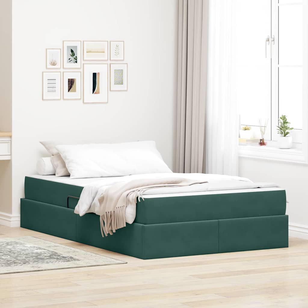 vidaXL Opbergbed met matras met matras Lichtgrijs 120 x 190 cm Fluweel