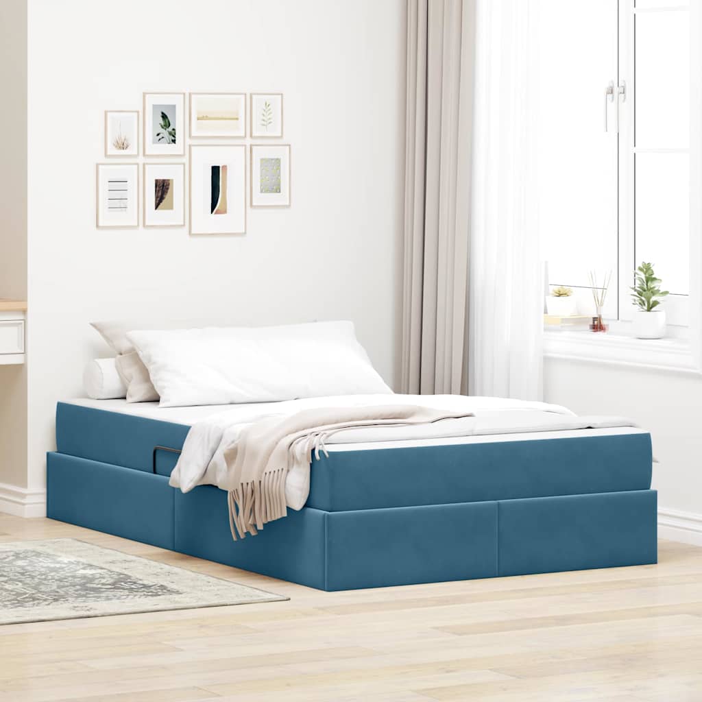 vidaXL Opbergbed met matras met matras Lichtgrijs 120 x 190 cm Fluweel