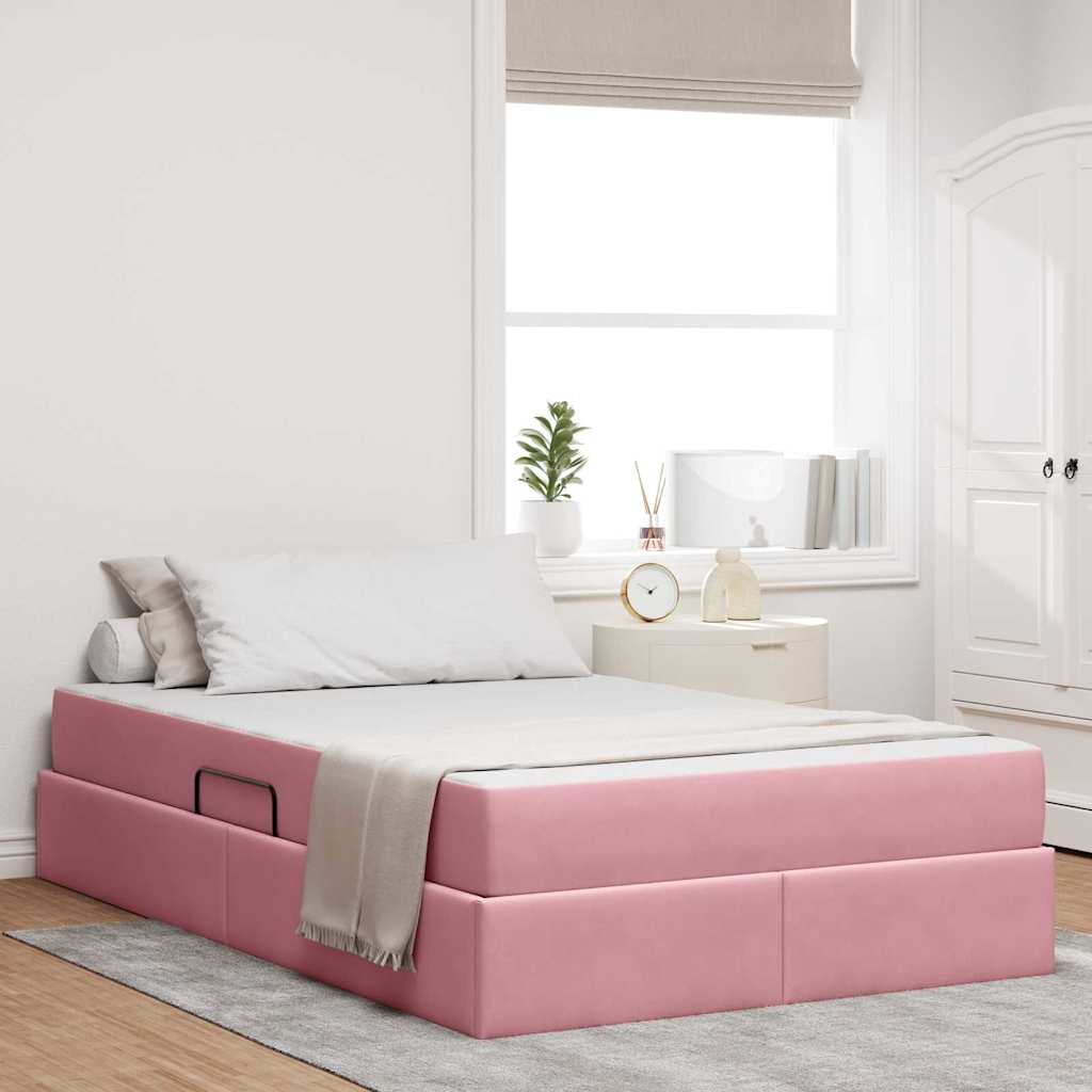 vidaXL Opbergbed met matras met matras Lichtgrijs 120 x 190 cm Fluweel