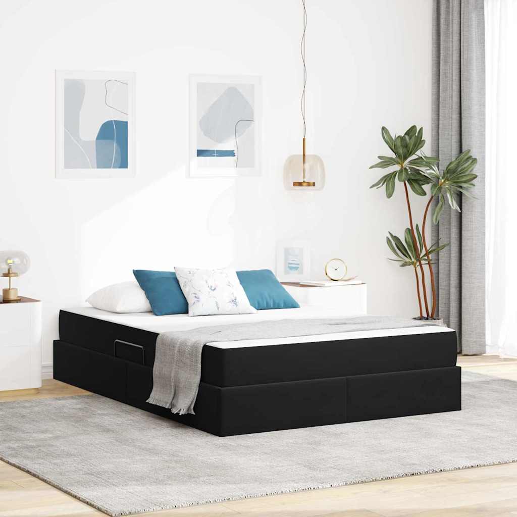 vidaXL Opbergbed met matras met matras Lichtgrijs 120 x 190 cm Fluweel