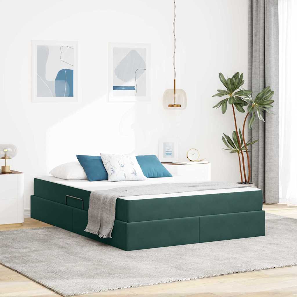 vidaXL Opbergbed met matras met matras Lichtgrijs 120 x 190 cm Fluweel