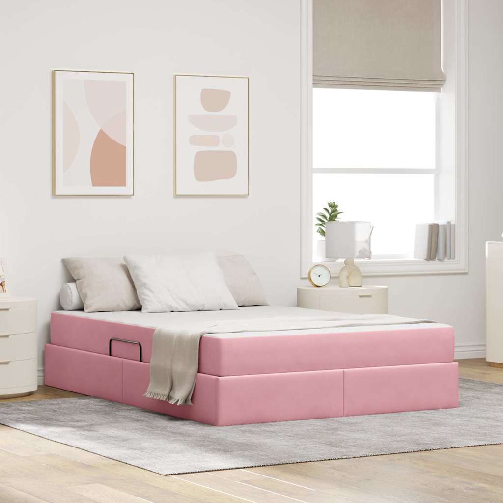 vidaXL Opbergbed met matras met matras Lichtgrijs 120 x 190 cm Fluweel