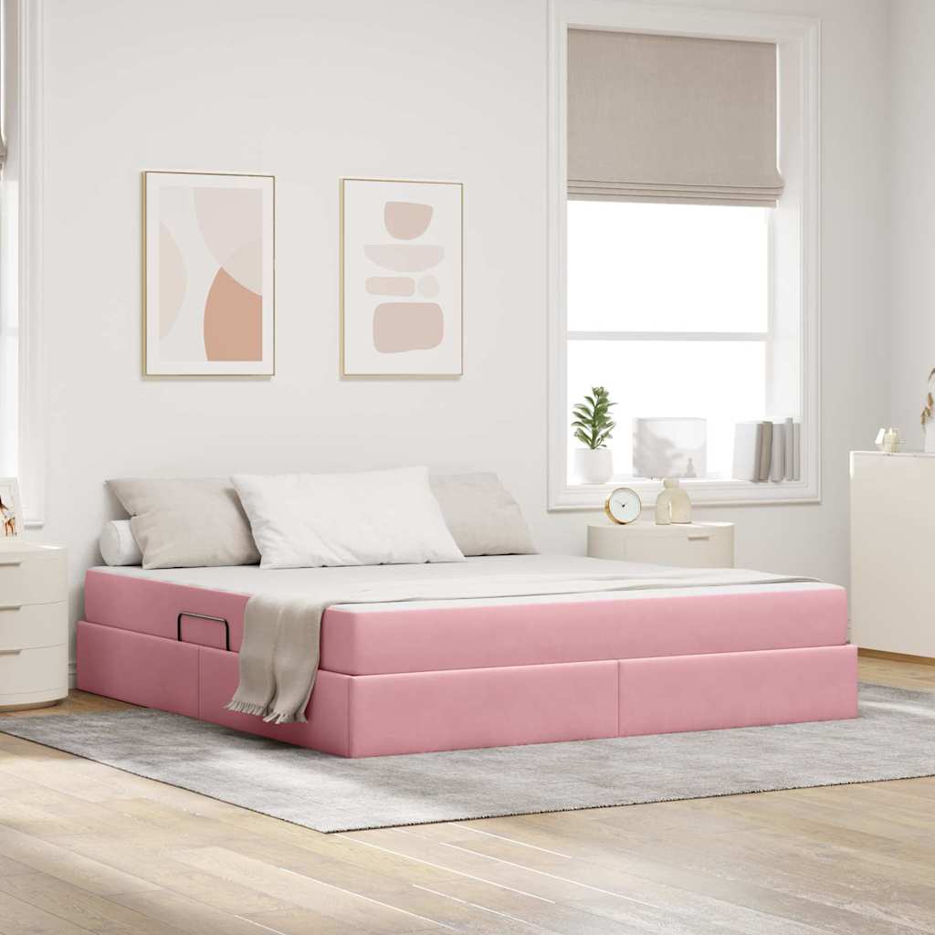 vidaXL Opbergbed met matras met matras Lichtgrijs 120 x 190 cm Fluweel