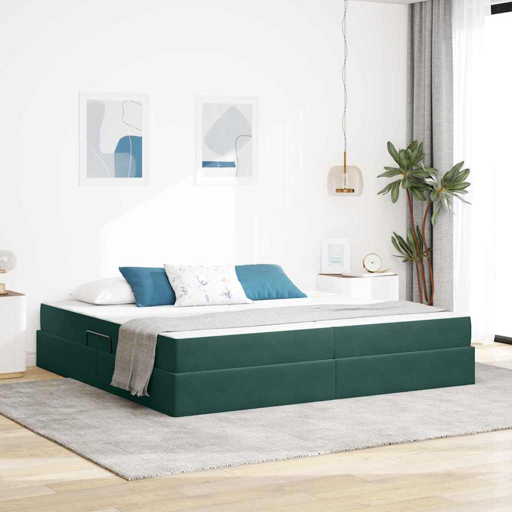vidaXL Opbergbed met matras met matras Lichtgrijs 120 x 190 cm Fluweel