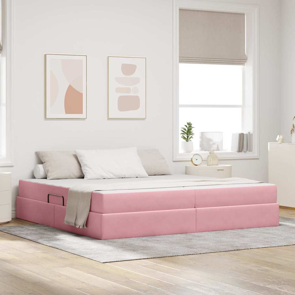 vidaXL Opbergbed met matras met matras Lichtgrijs 120 x 190 cm Fluweel