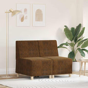 vidaXL Sofa Stoel 2 pcs Bruin Faux suede leer