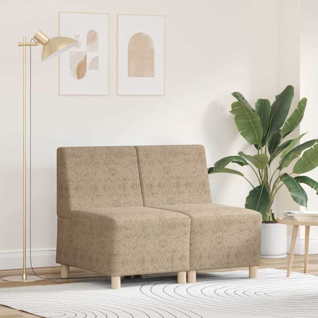 vidaXL Sofa Stoel 2 pcs Bruin Faux suede leer