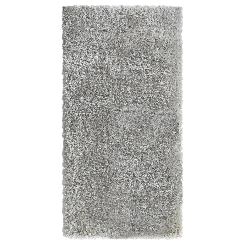 vidaXL Vloerkleed shaggy hoogpolig 50 mm 80x150 cm zwart