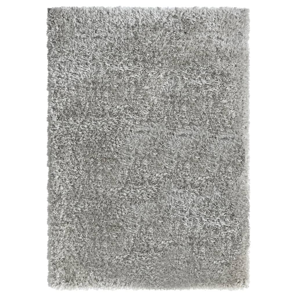 vidaXL Vloerkleed shaggy hoogpolig 50 mm 80x150 cm zwart
