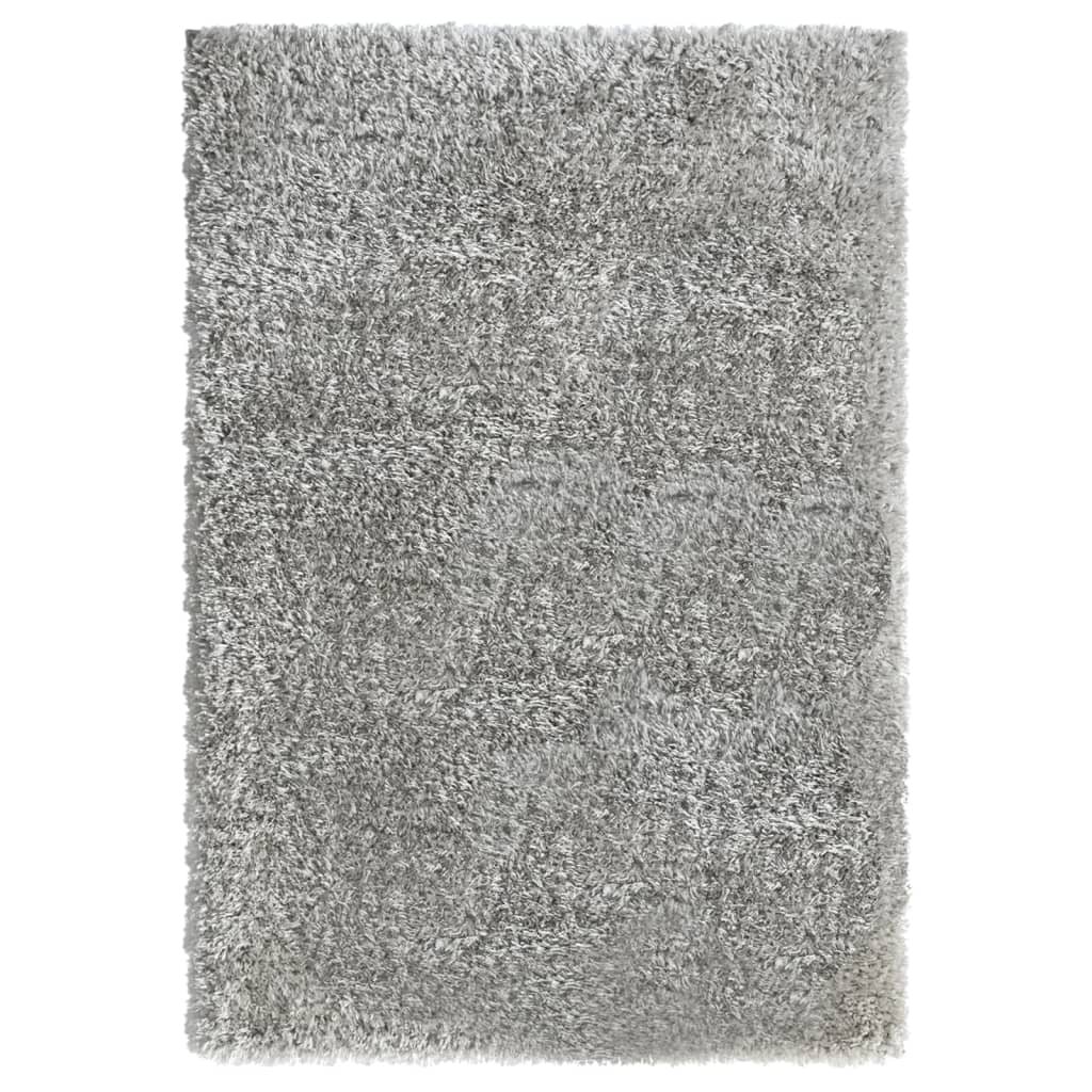 vidaXL Vloerkleed shaggy hoogpolig 50 mm 80x150 cm zwart