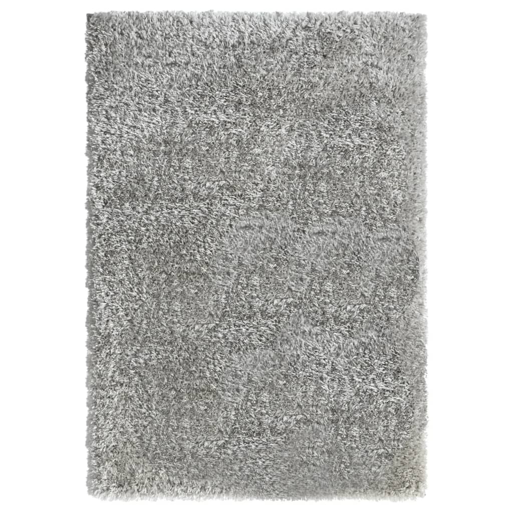 vidaXL Vloerkleed shaggy hoogpolig 50 mm 80x150 cm zwart