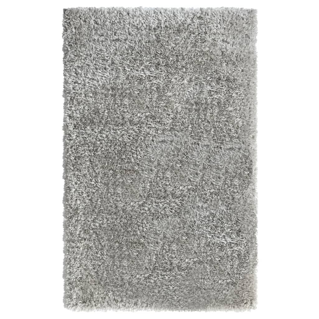 vidaXL Vloerkleed shaggy hoogpolig 50 mm 80x150 cm zwart
