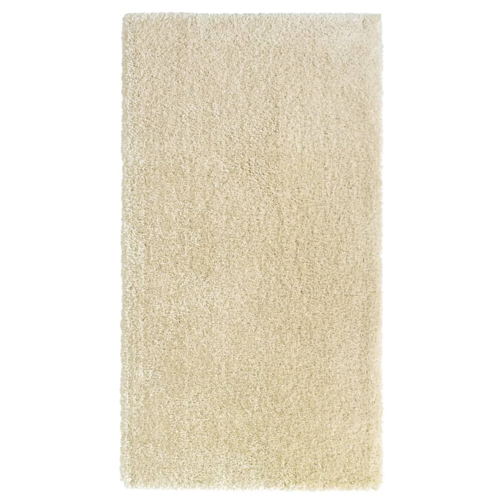vidaXL Vloerkleed shaggy hoogpolig 50 mm 80x150 cm zwart