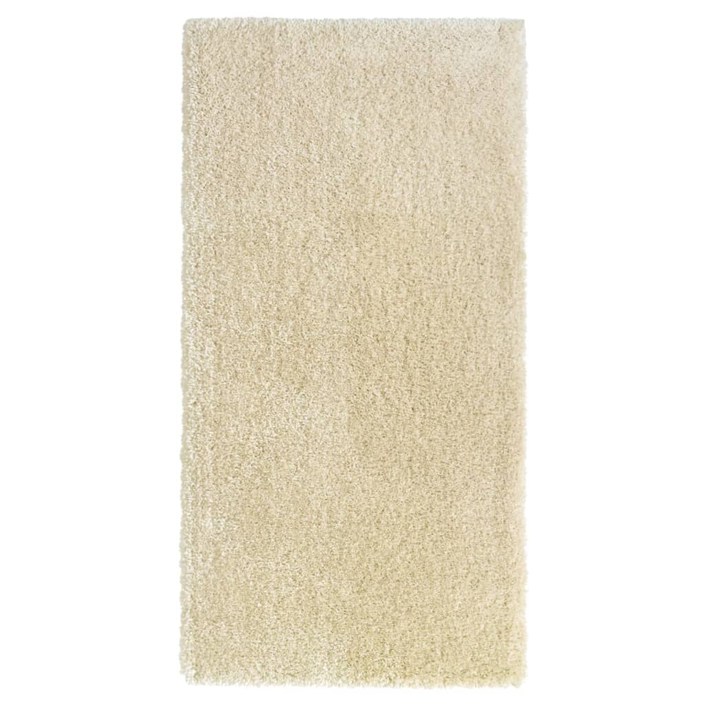 vidaXL Vloerkleed shaggy hoogpolig 50 mm 80x150 cm zwart