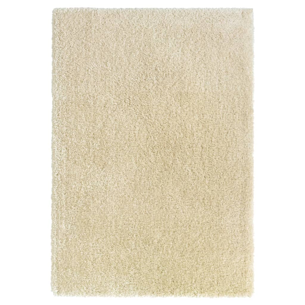 vidaXL Vloerkleed shaggy hoogpolig 50 mm 80x150 cm zwart