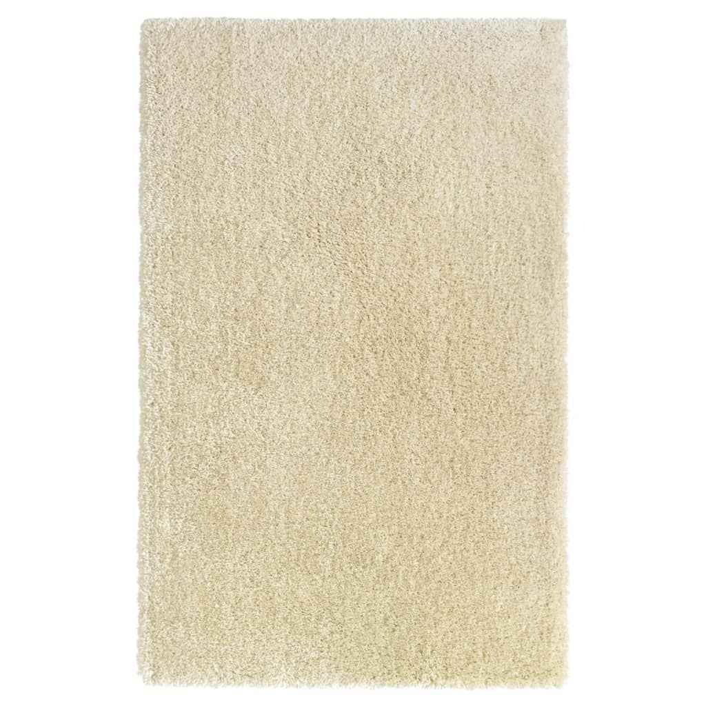 vidaXL Vloerkleed shaggy hoogpolig 50 mm 80x150 cm zwart