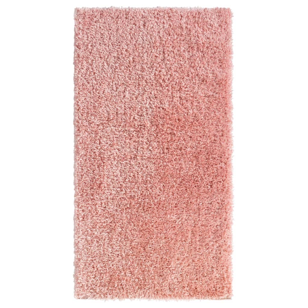 vidaXL Vloerkleed shaggy hoogpolig 50 mm 80x150 cm zwart