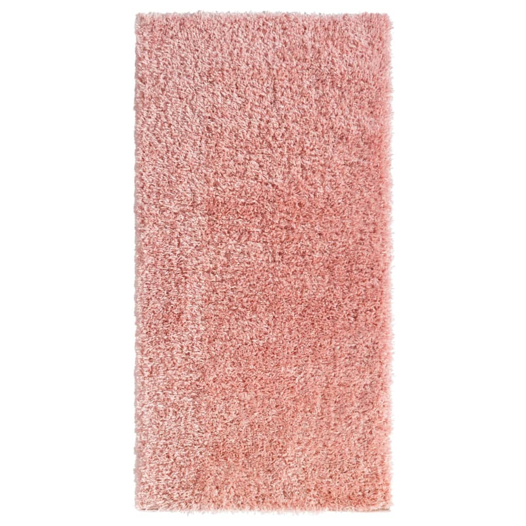 vidaXL Vloerkleed shaggy hoogpolig 50 mm 80x150 cm zwart