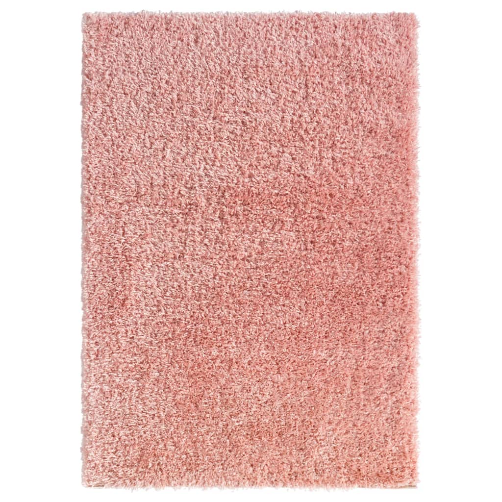 vidaXL Vloerkleed shaggy hoogpolig 50 mm 80x150 cm zwart
