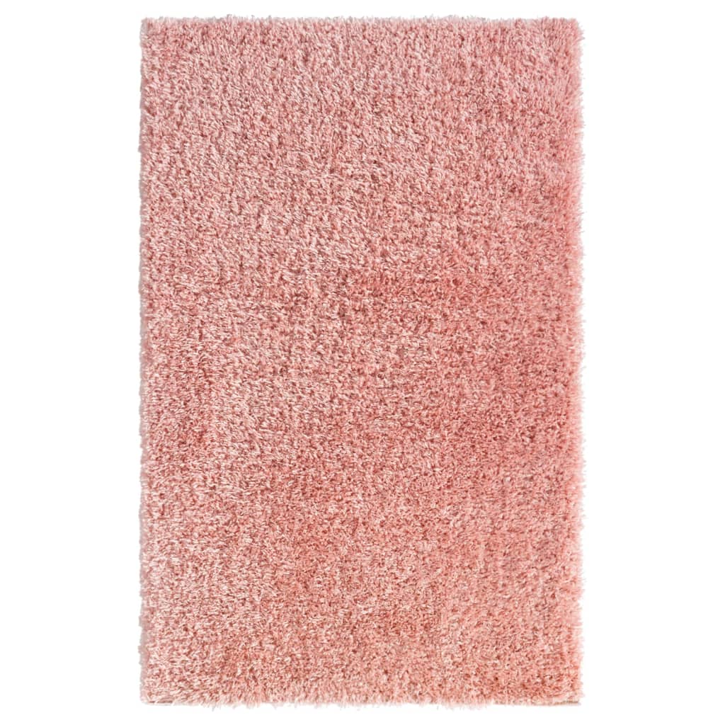 vidaXL Vloerkleed shaggy hoogpolig 50 mm 80x150 cm zwart