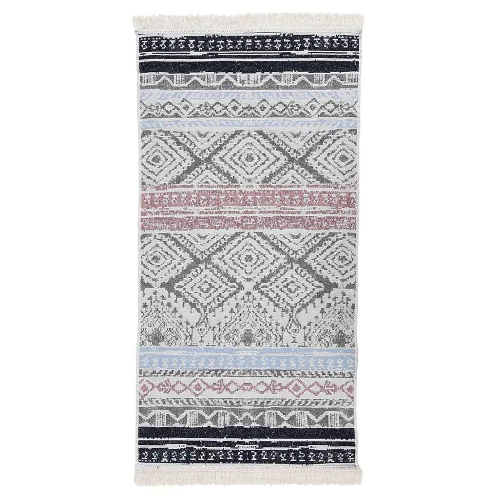 vidaXL Vloerkleed 120x180 cm katoen roze en aqua
