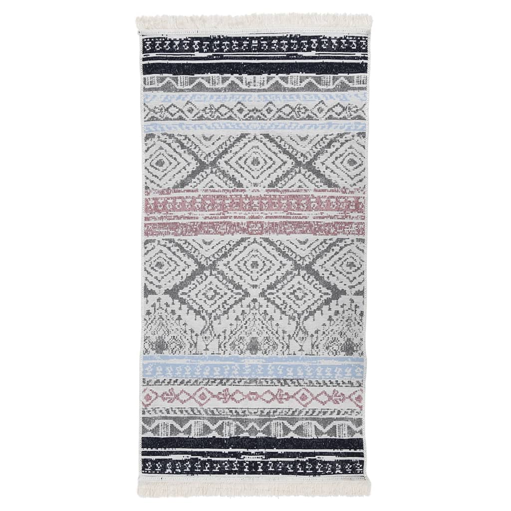 vidaXL Rug 120x180 cm cotton pink and aqua