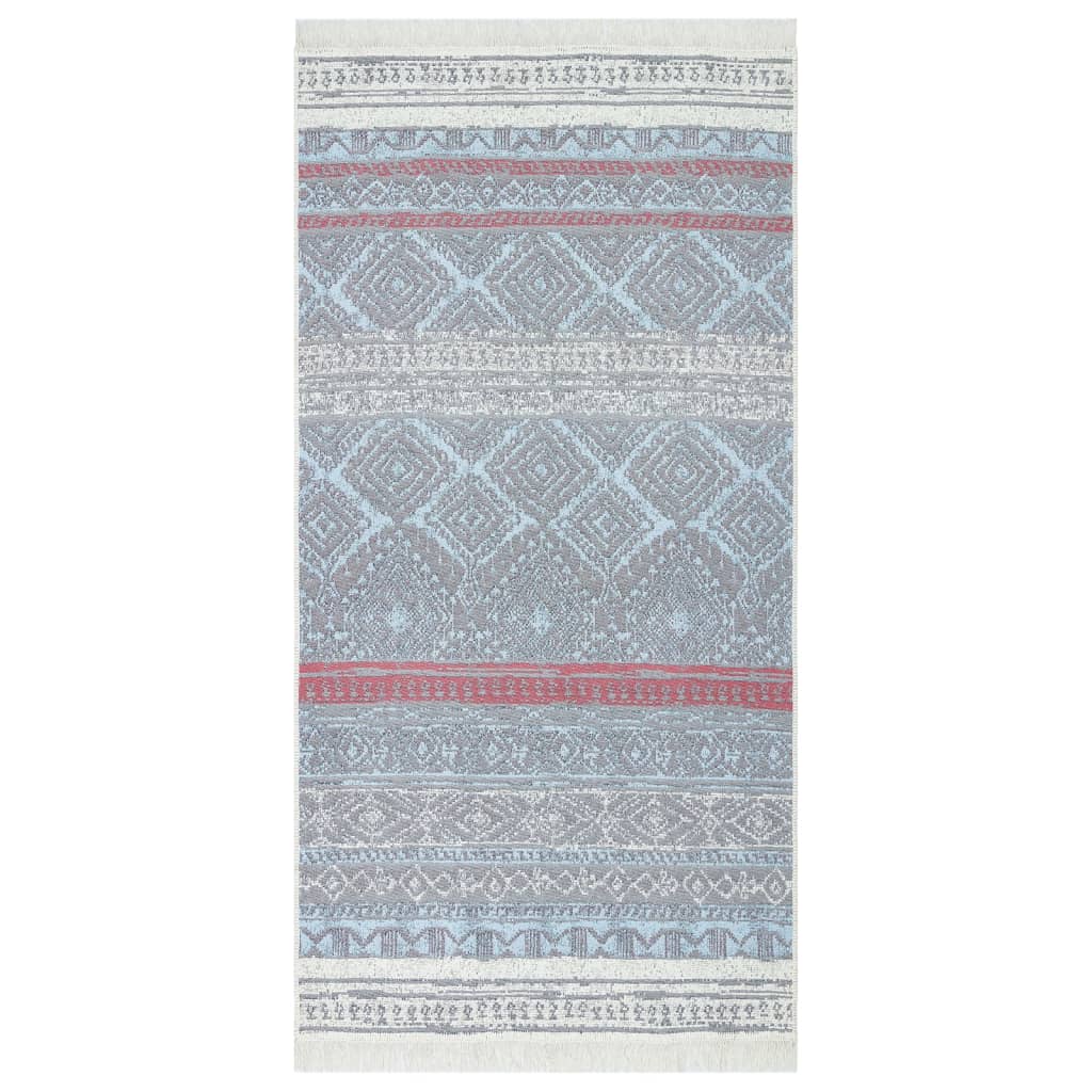 vidaXL Rug 120x180 cm cotton pink and aqua